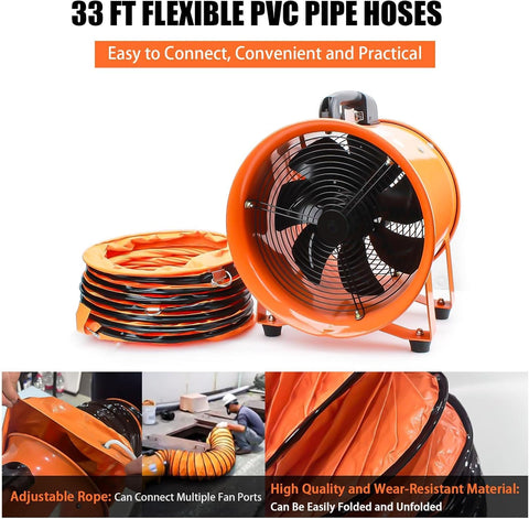 DreamDragon shop floor setup with blower and ducting in use.