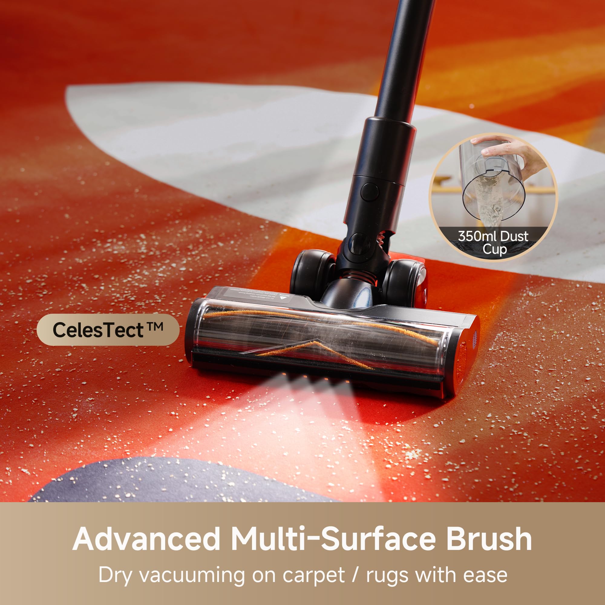 DREAME G10 Combo provides up to 50 minutes of cleaning on a full charge.