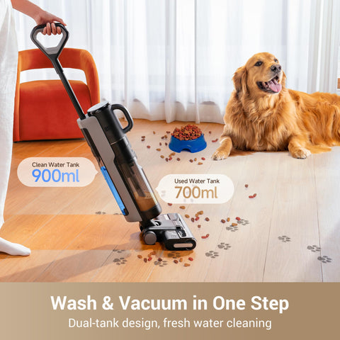 DREAME G10 Combo delivers strong suction of 16,000 Pa for tough messes.