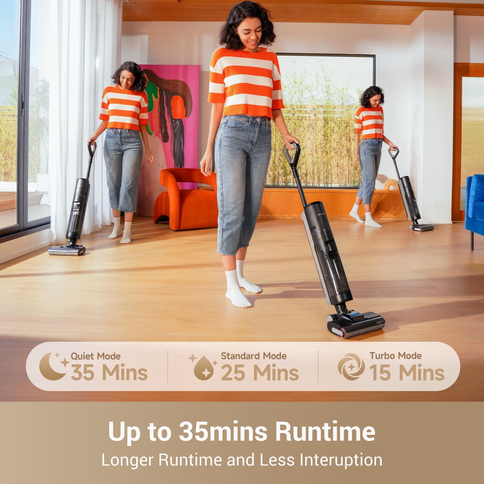 DREAME G10 Pro edge-cleaning capability reaches along walls and corners.