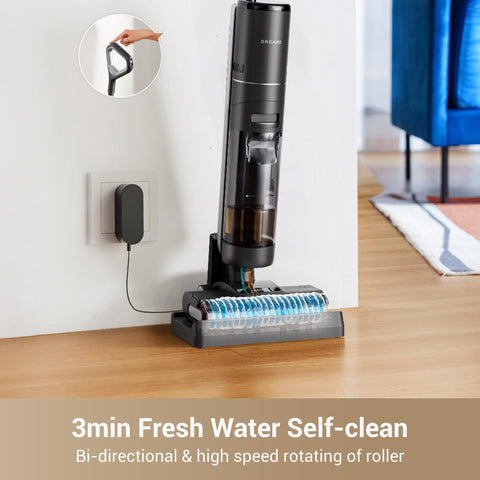 DREAME G10 Pro multi-surface cleaning handles hardwood, marble, and tile.