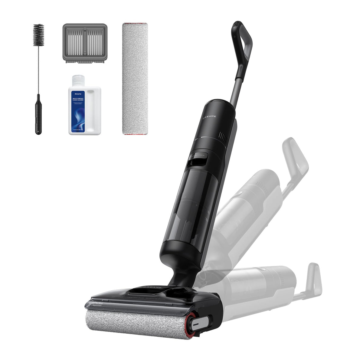 DREAME H12 Pro FlexReach suction-mop action cleans floors in one pass