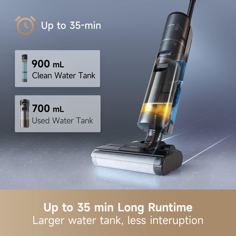 DREAME H12S cleans sticky spills and cereals on hard floors.