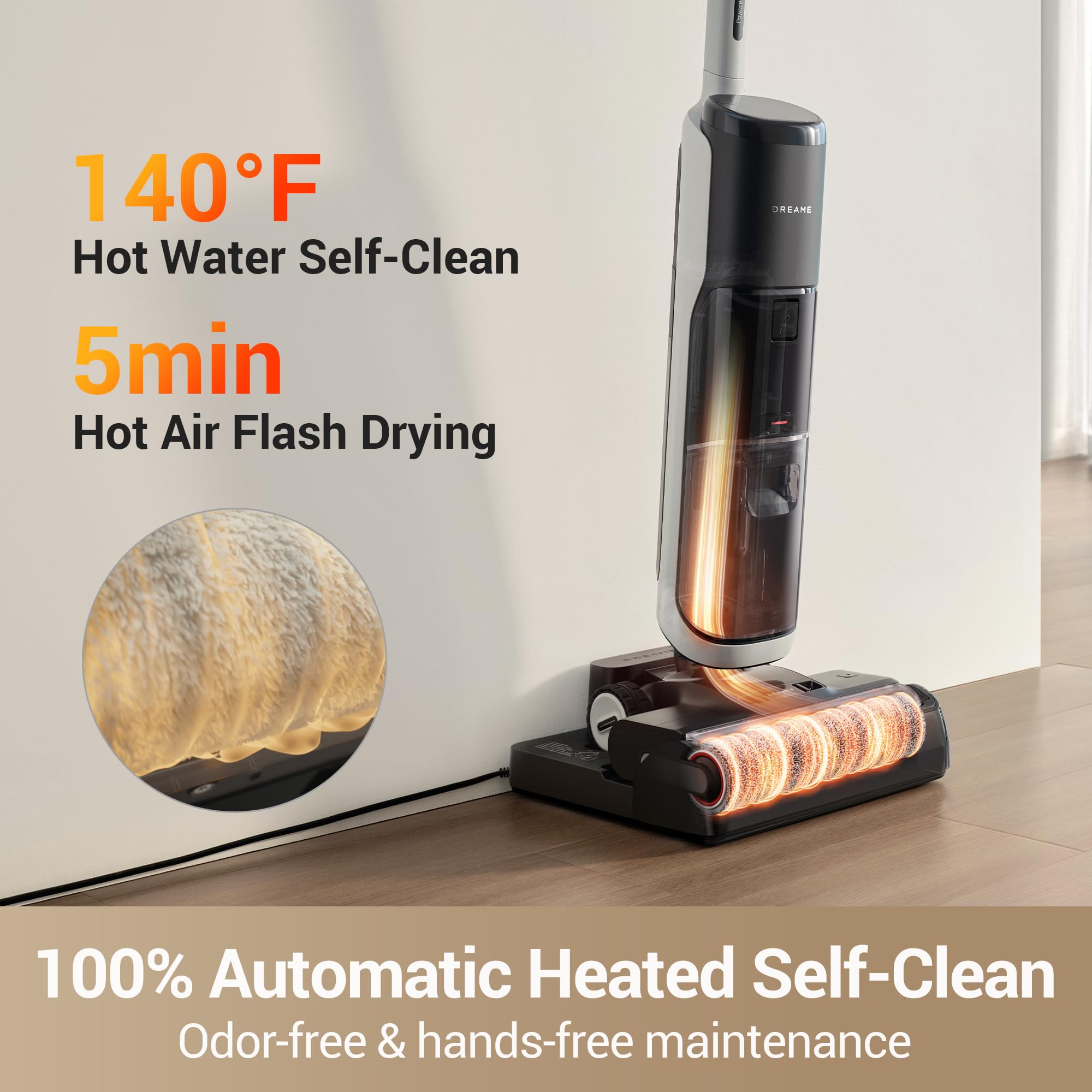 DREAME H14 Pro smart dirt detect adjusts power for messes.
