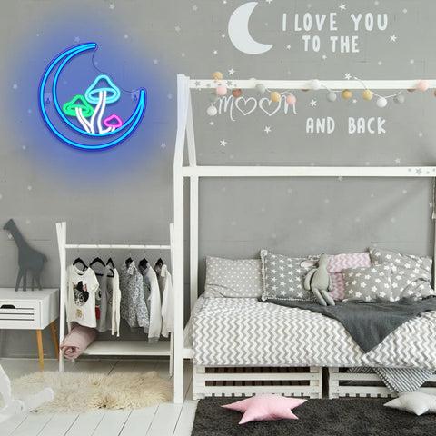 DreamFORT Blue Moon Neon Bar Sign sets mood at parties and home bars