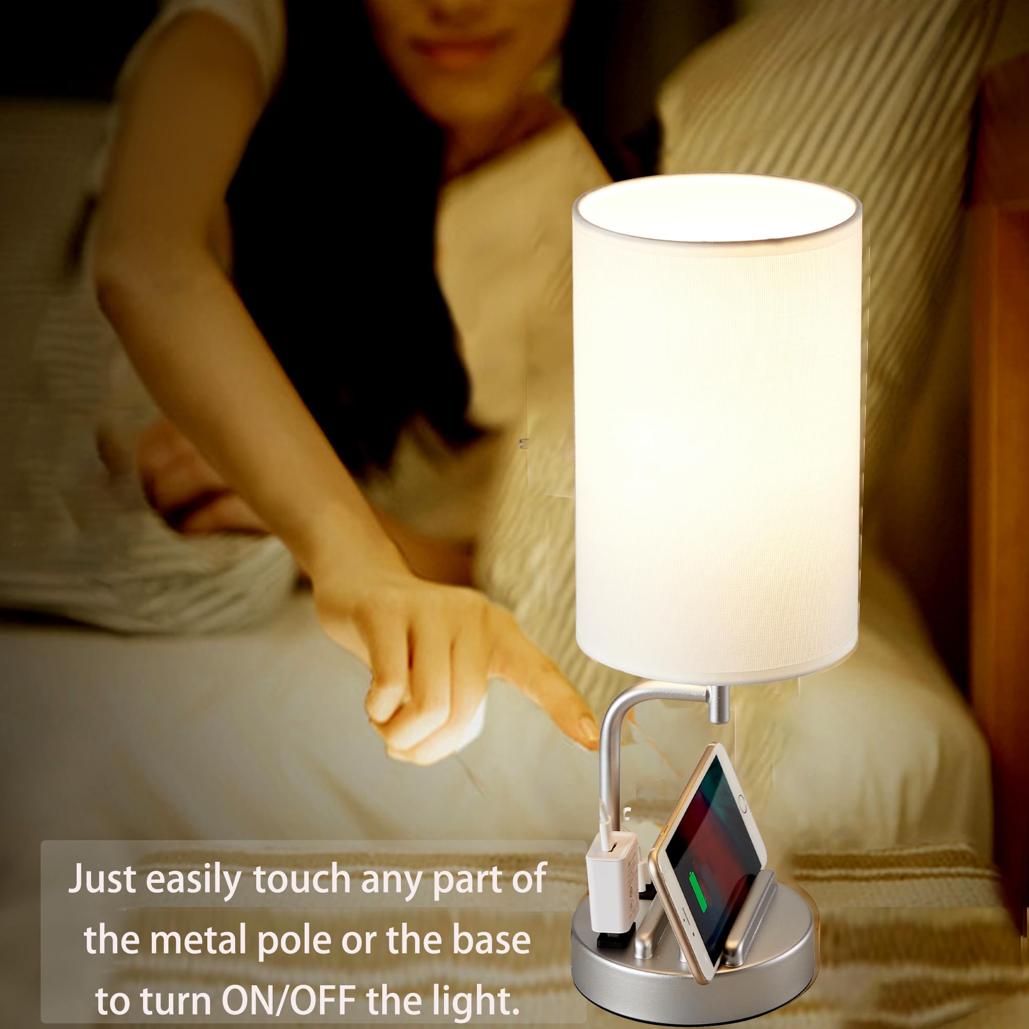 Dreamholder base includes two slots to hold devices while charging.