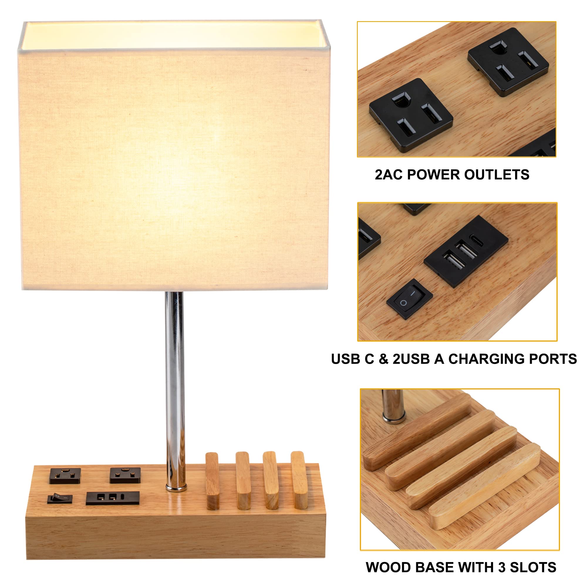 Dreamholder desk lamp cream linen shade provides soft ambient light