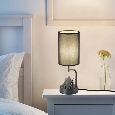 Dreamholder table lamp suited for bedside or home office use with integrated charging.