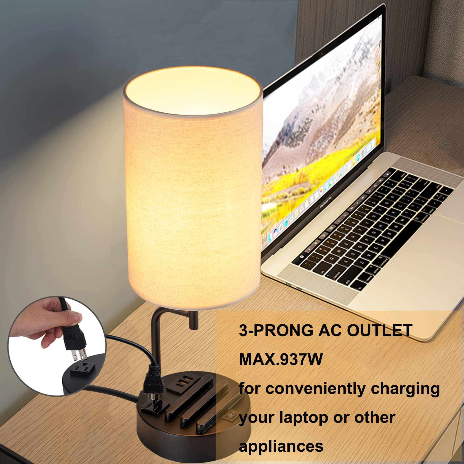 Dreamholder black metal base provides a modern, stable desk companion.