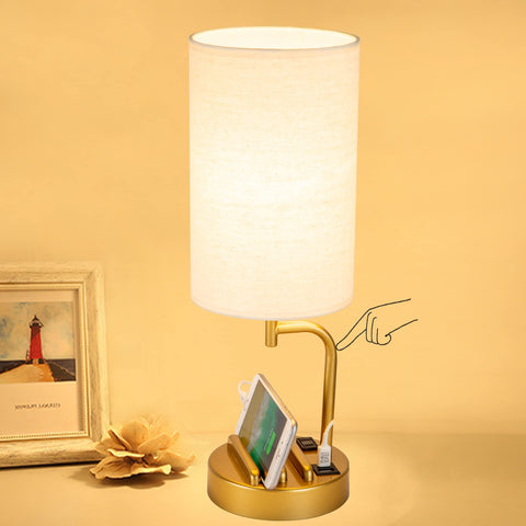 Dreamholder lamp base with touch control and gold finish for easy use