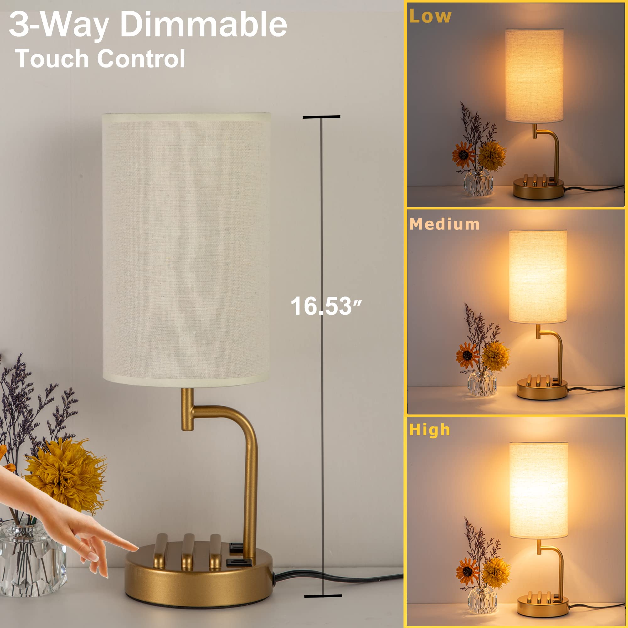 Dreamholder lamp with USB-C and USB-A ports for convenient charging
