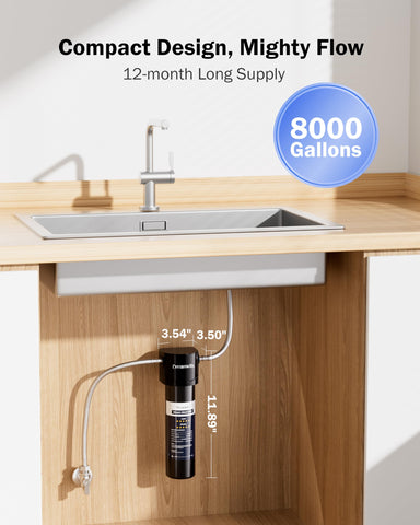 Dreamwills DS10 1-year freshness cycle close-up indicates long-lasting filtration