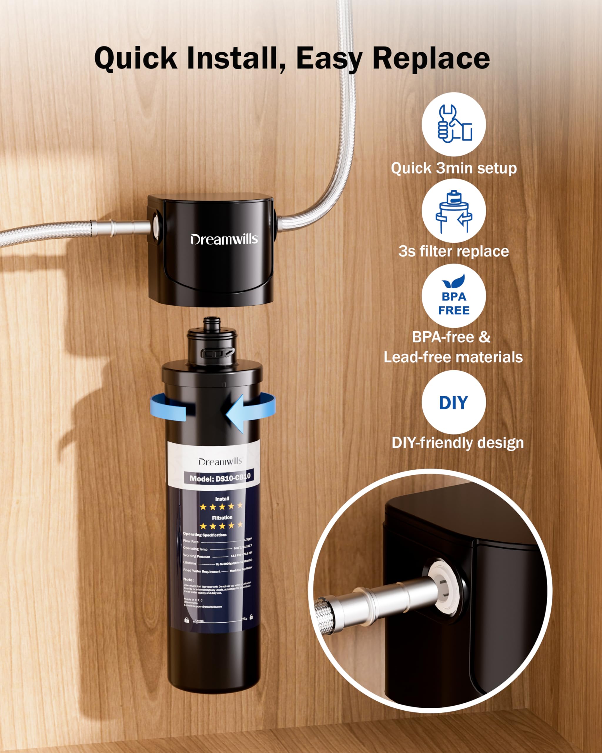 Dreamwills DS10 carbon cartridge inside highlights premium coconut shell carbon