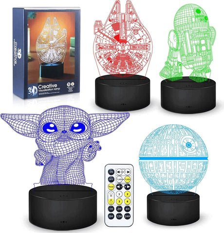 Dreamy Cubby 3D Night Light with seven-color spectrum for cozy rooms