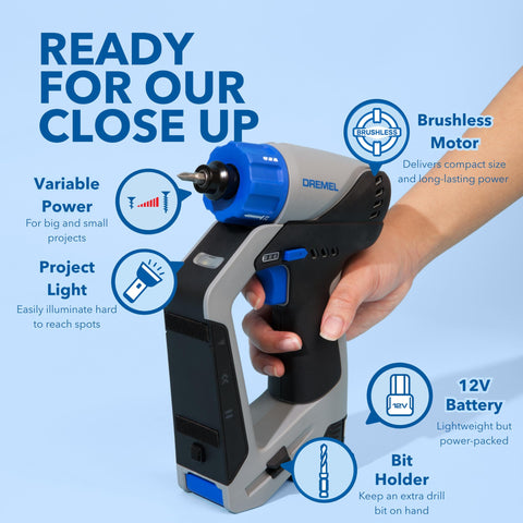 Dremel Blueprint detachable line laser for precise alignment.