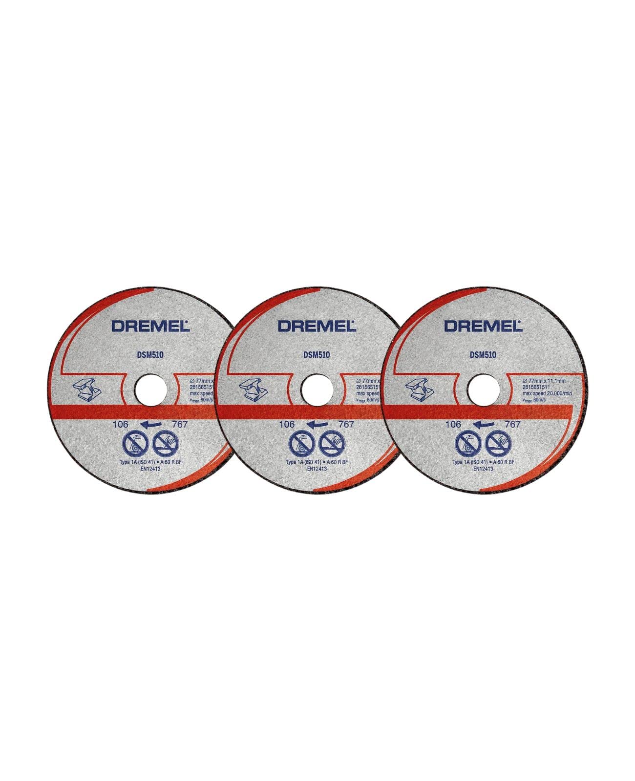 Dremel DSM510 77 mm cutting discs pack for clean, precise cuts
