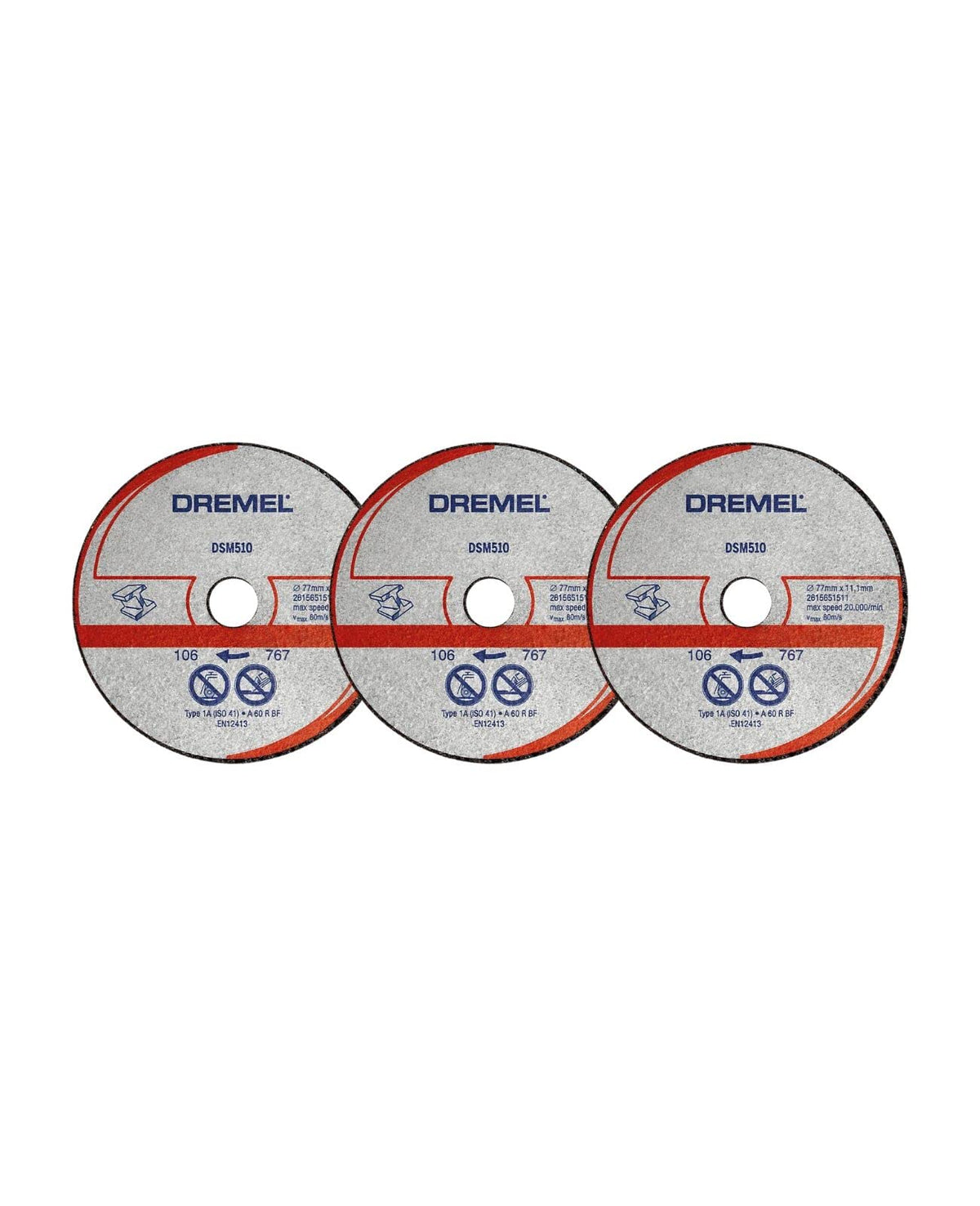 Dremel DSM510 77 mm cutting discs pack for clean, precise cuts