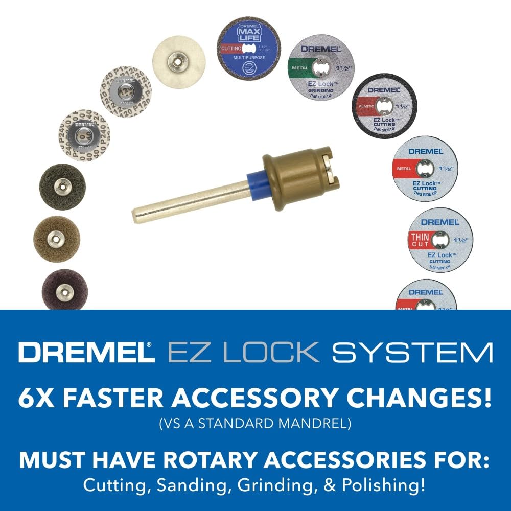 Dremel EZ Lock mandrel enables fast, tool-free accessory changes