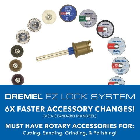 Dremel EZ Lock mandrel enables fast, tool-free accessory changes