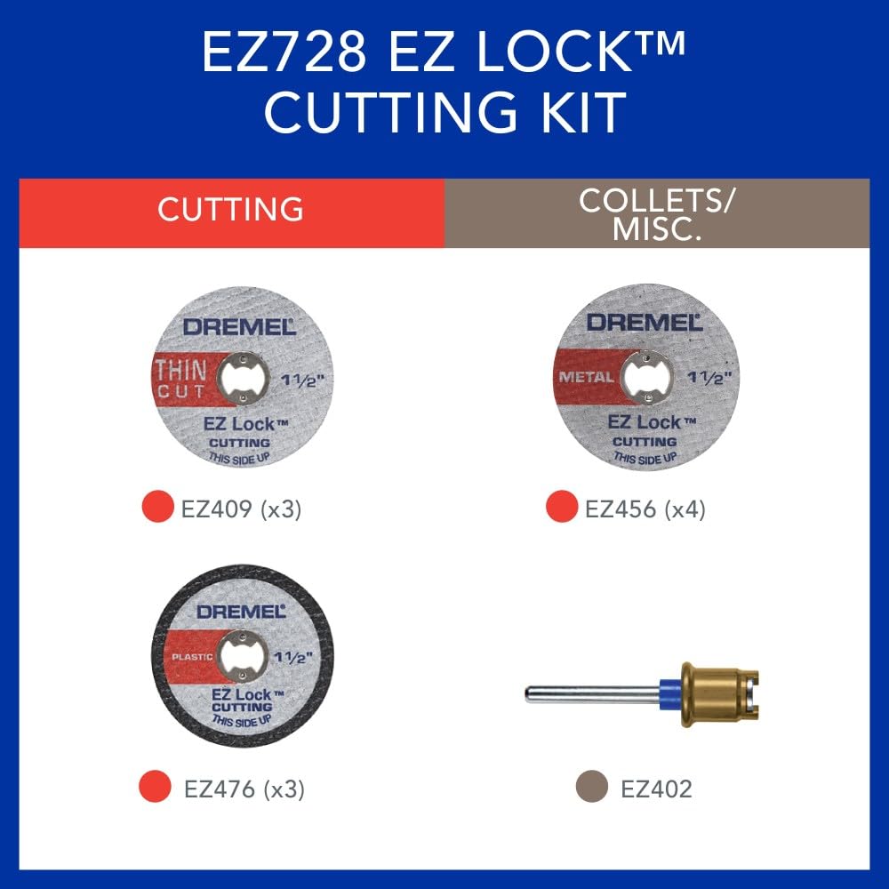 Dremel EZ Lock metal cut-off wheels cutting through metal efficiently