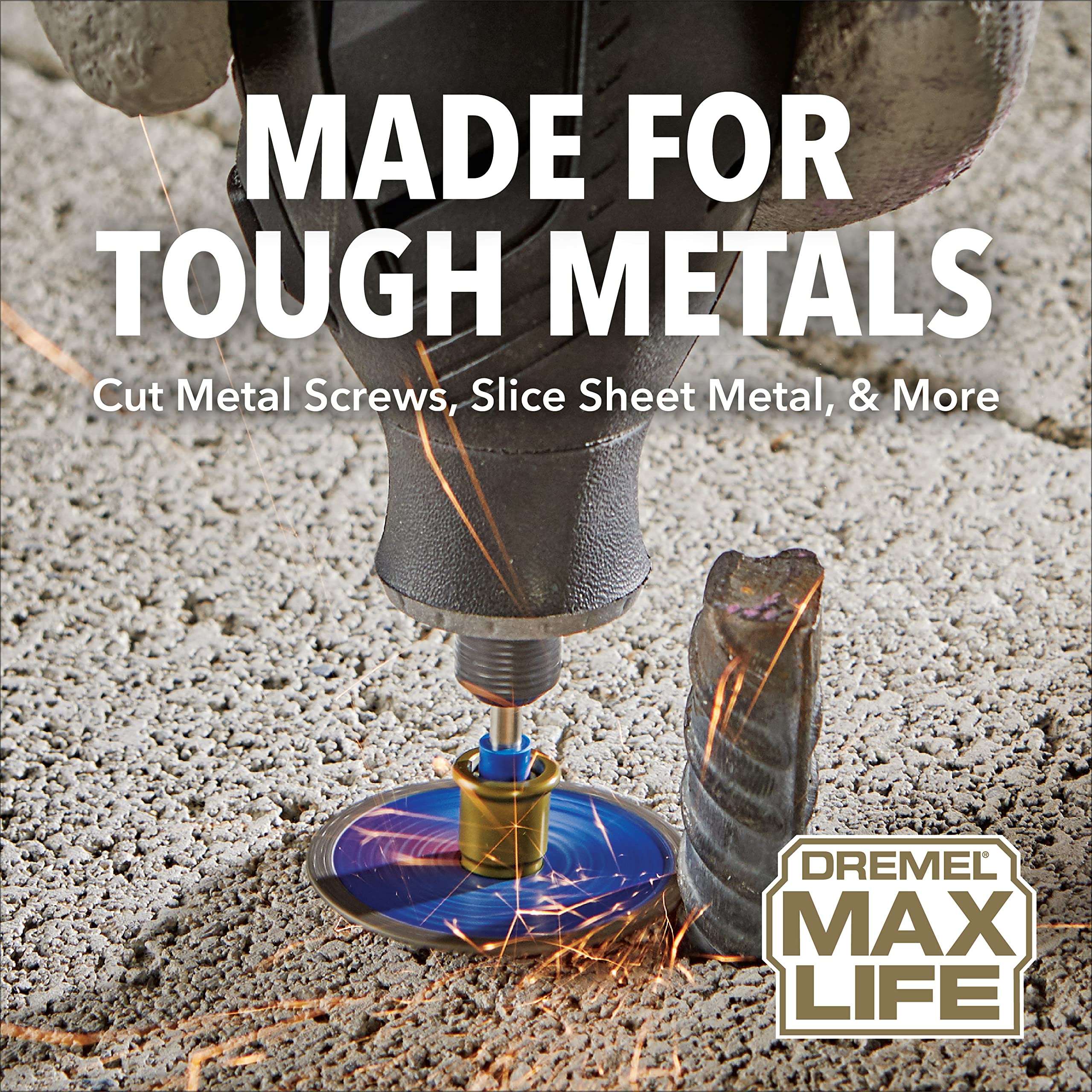 Dremel Max Life EZ506HP cutting copper conduit in a project