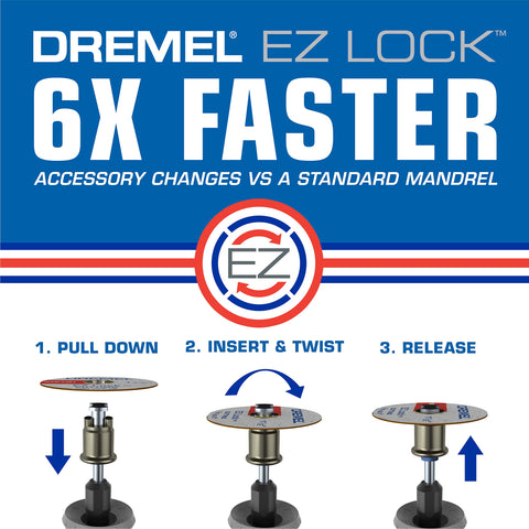 One-and-a-half-inch diameter wheel fits standard Dremel tasks.