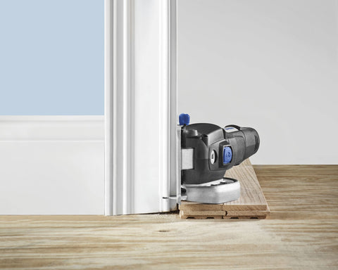 Dremel US600-01 baseboard cutting application with flush cut.