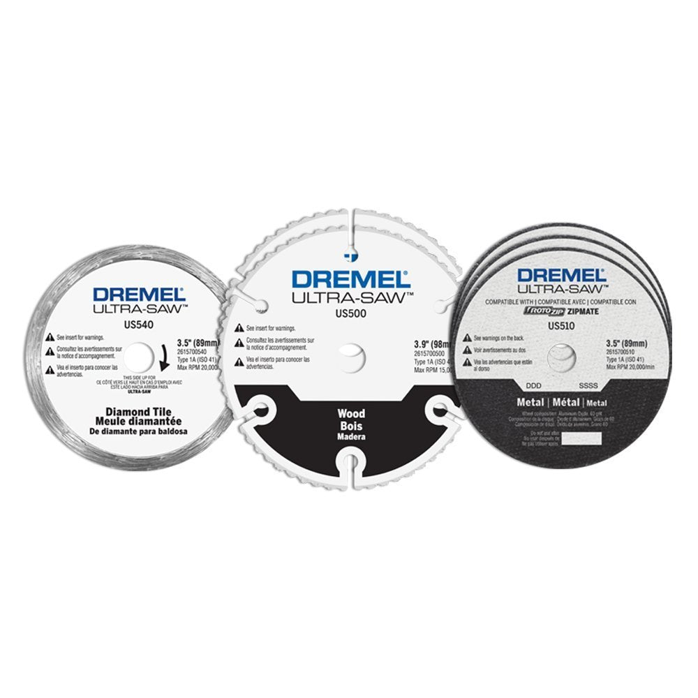 Dremel US700 Ultra-Saw tile wheel cuts porcelain tiles with precision and efficiency.