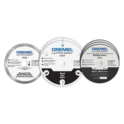 Dremel US700 Ultra-Saw tile wheel cuts porcelain tiles with precision and efficiency.