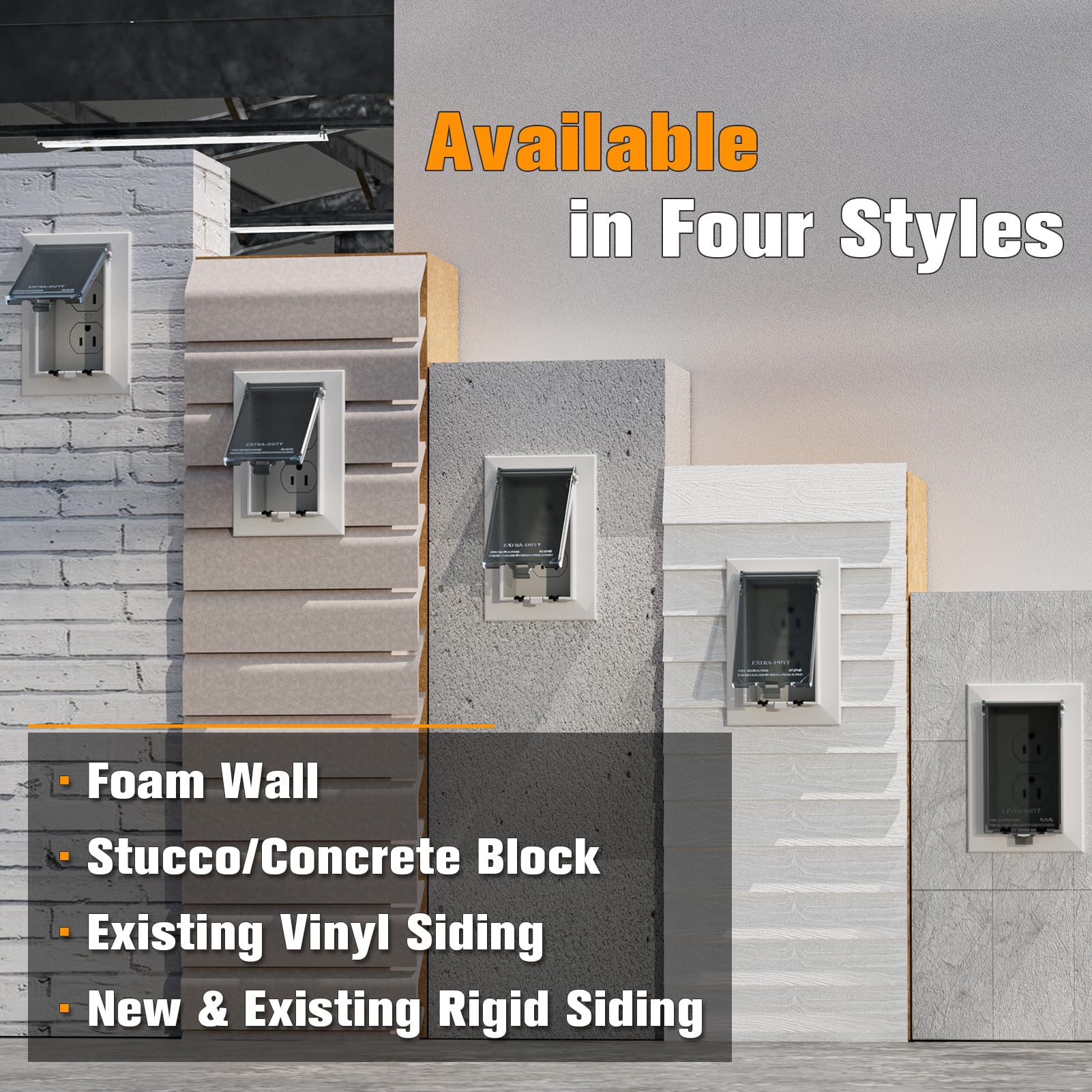 Dremica 22 cu in recess accommodates standard 15/20 A outlets.