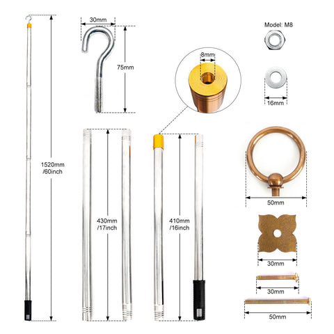 DRESSMAKER Attic Hook Kit with silver finish offers discreet, durable attic access