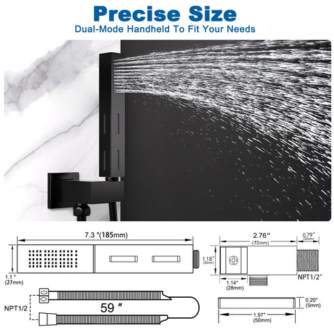 Drettyer handheld nozzle close-up showing dense spray for cleaning.