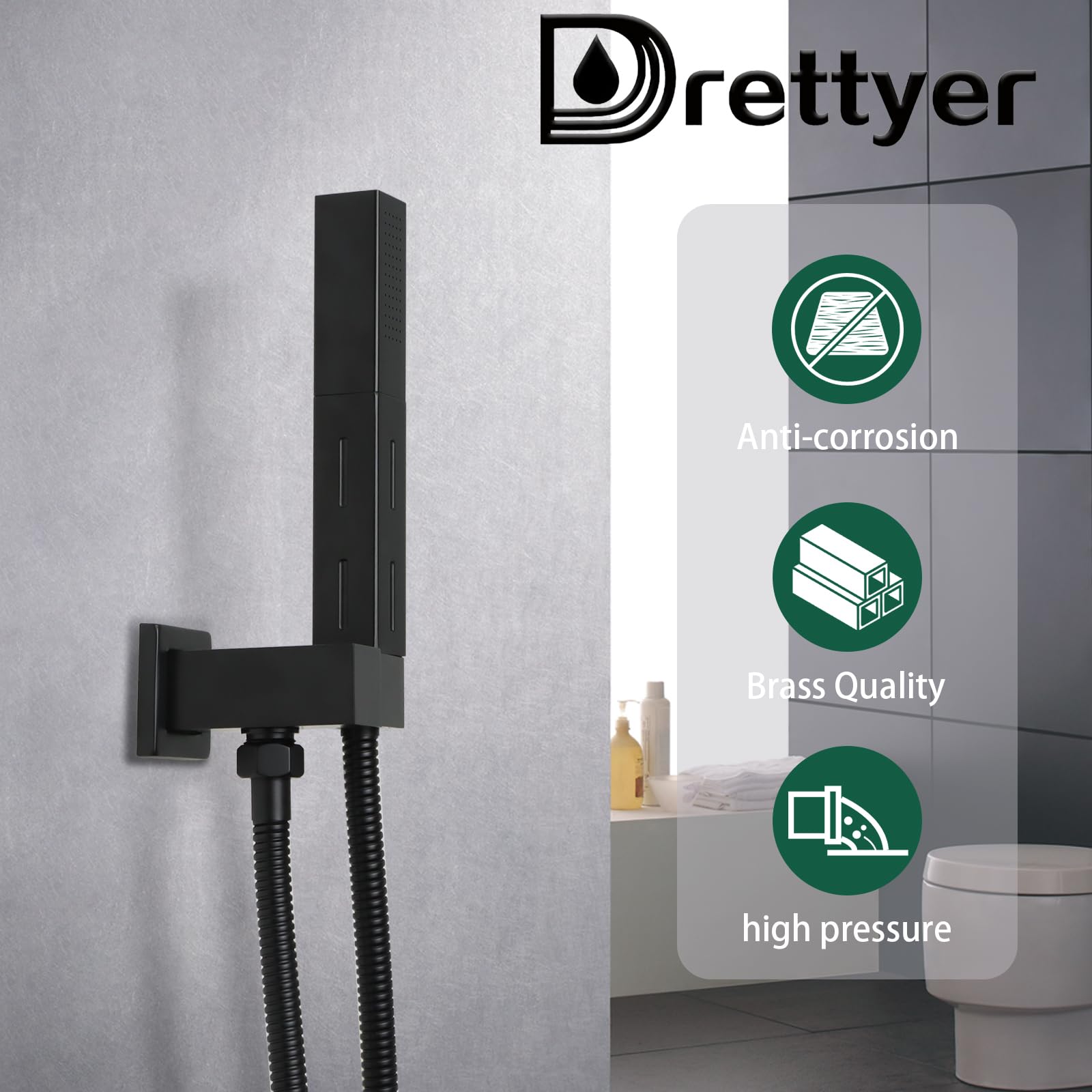 Drettyer jet mode shot showing high-pressure cleaning capability.
