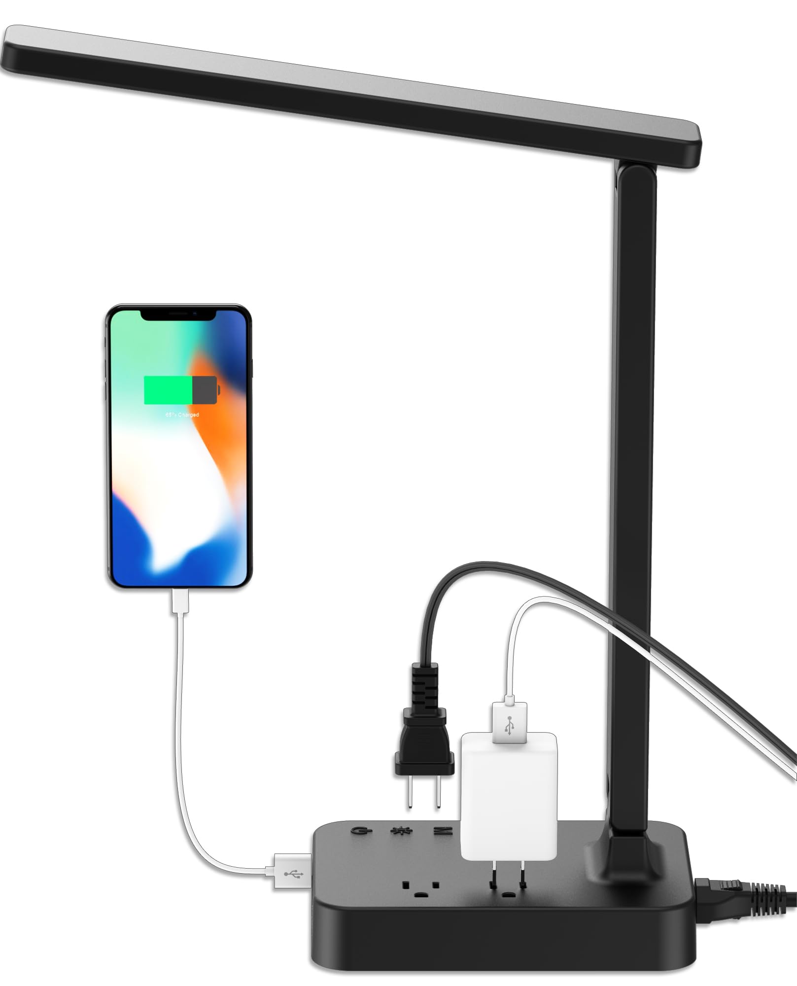 Drevet LED desk lamp in dorm setup showing versatile task lighting and compact footprint