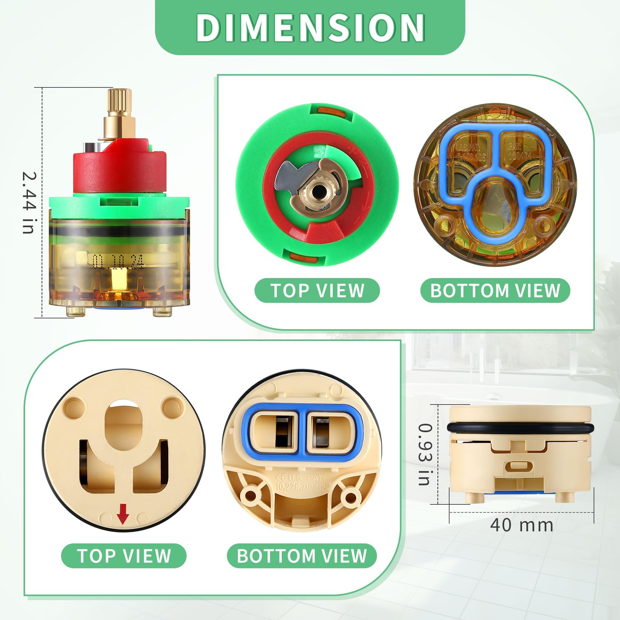 Dreyoo pressure balance valve 95-152 prevents sudden temperature changes