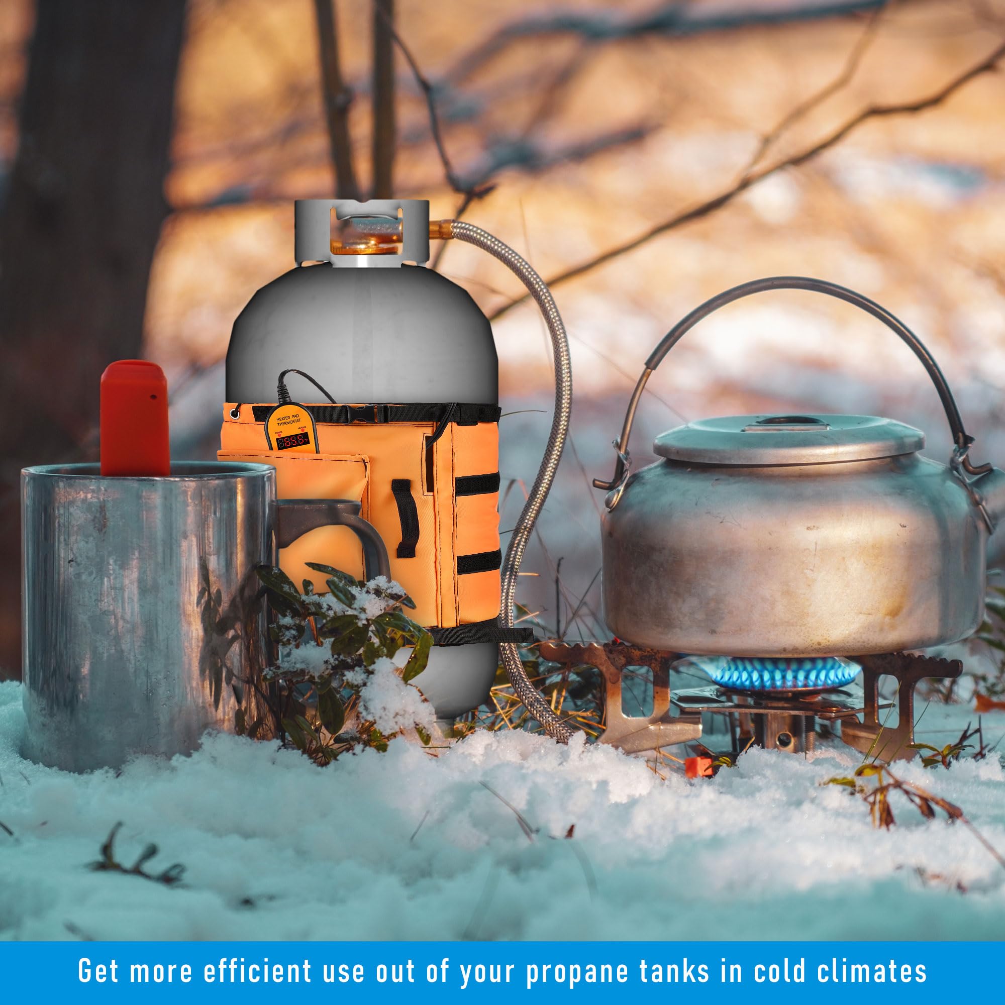 Dreyoo heater blanket control panel enables simple setup outdoors