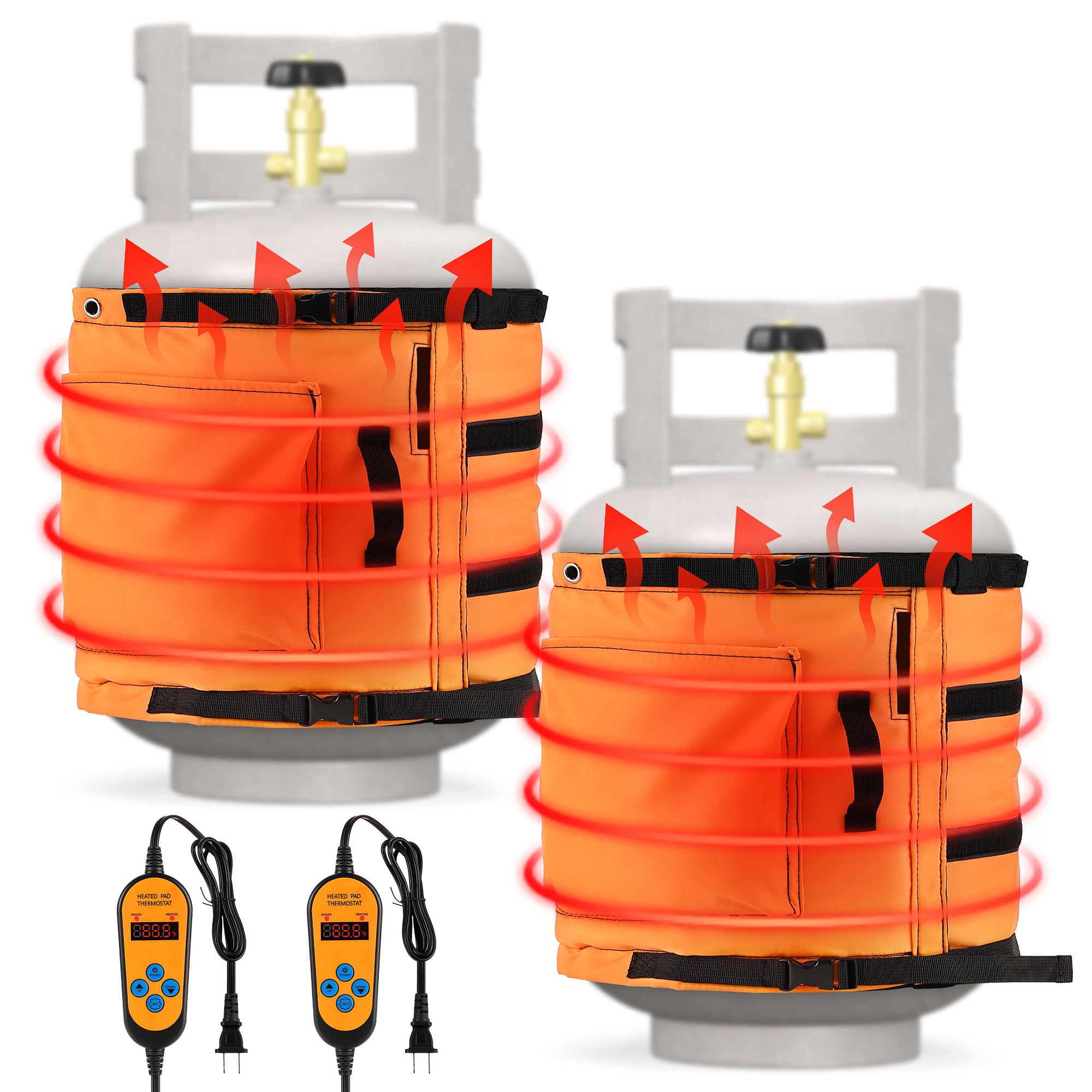 Dreyoo propane tank heater blanket in box highlights quick heat for cold cylinders