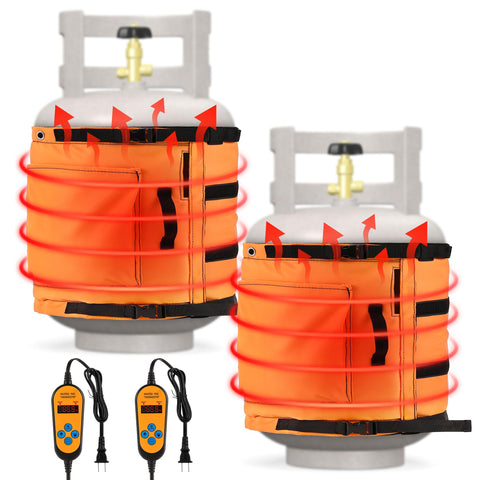 Dreyoo propane tank heater blanket in box highlights quick heat for cold cylinders