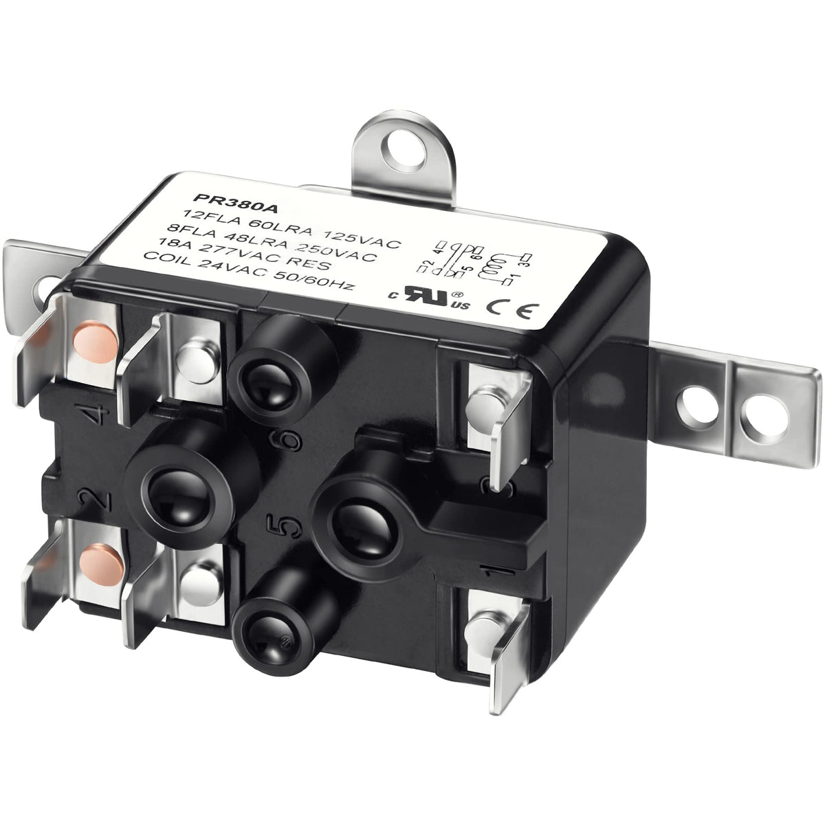 Dreyoo 2-pack 24V fan relay front view showing compact, rugged design for HVAC use.