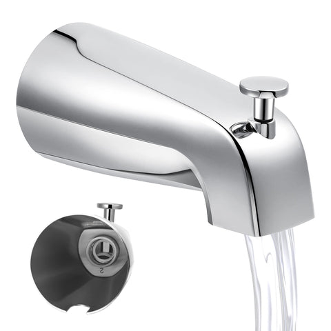 Dreyoo 5-1-4 inch tub spout chrome with diverter highlights classic bathroom style and flexibility