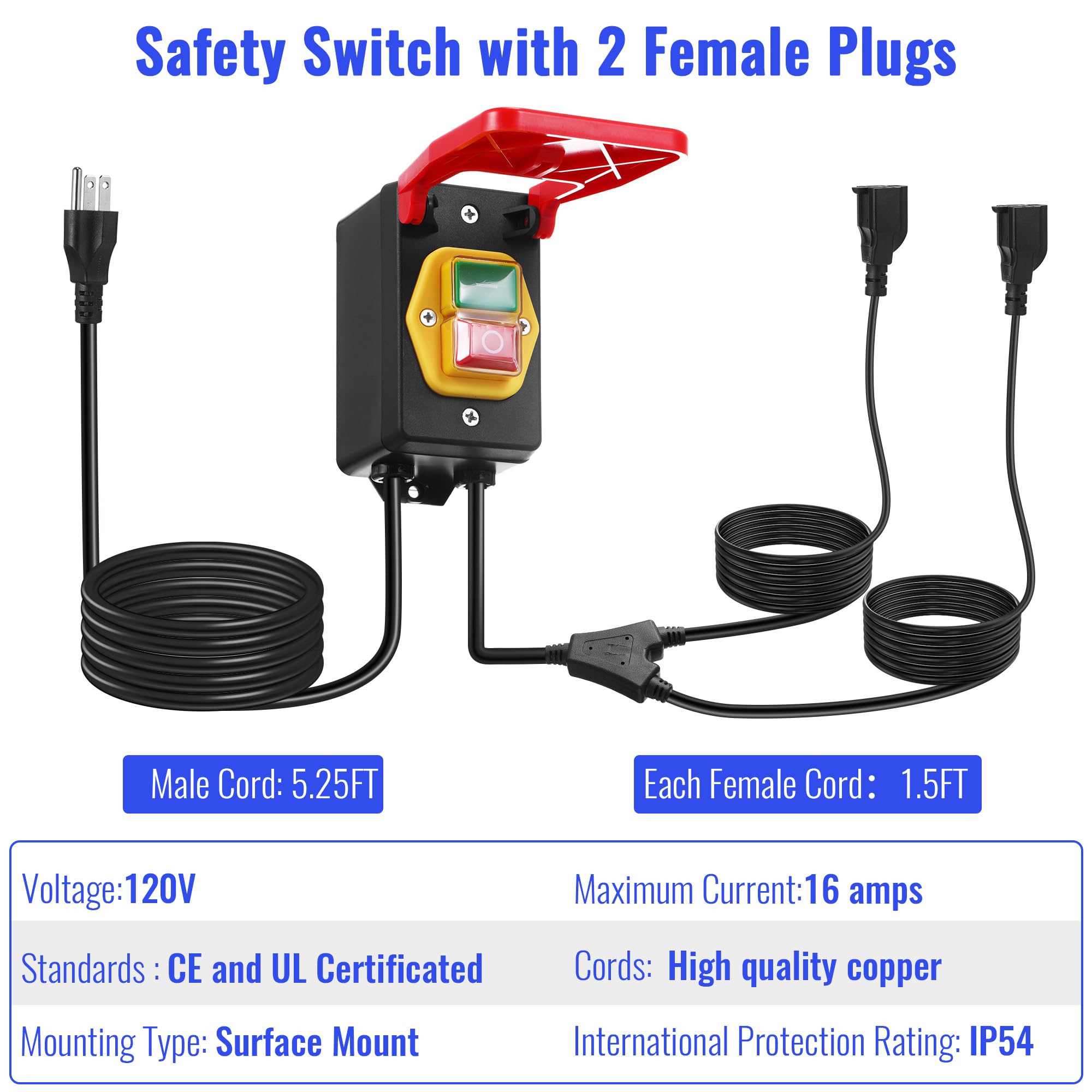 Dreyoo ABS fireproof body safety switch designed for durability in workshop environments.
