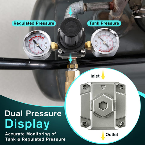 Dreyoo air regulator durable construction for long-lasting workshop use