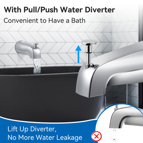 Dreyoo all-metal tub spout emphasizes durability and lasting shine