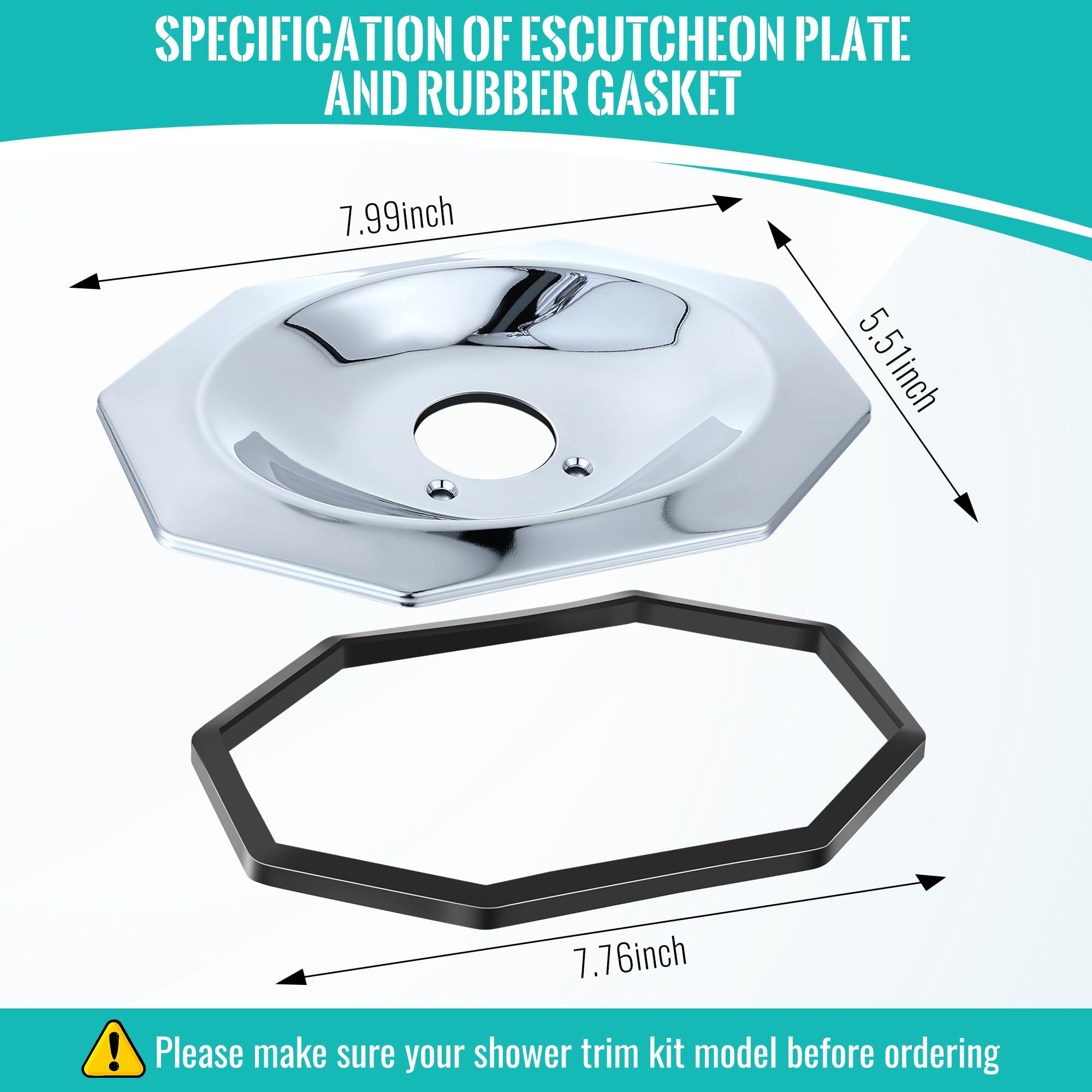 Dreyoo Avante escutcheon plate chrome detail for a sleek finish.