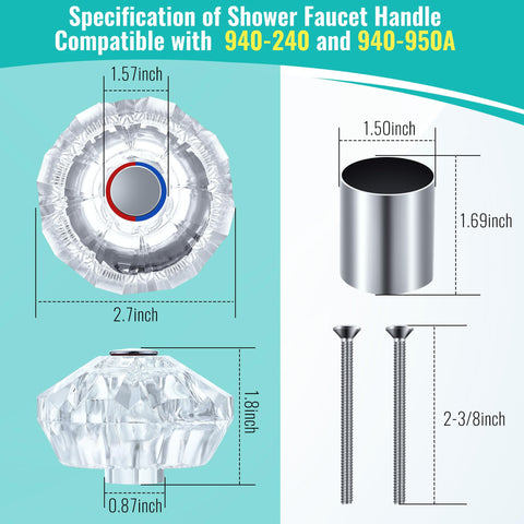 Dreyoo Avante handle assembly chrome for smooth push-pull operation.