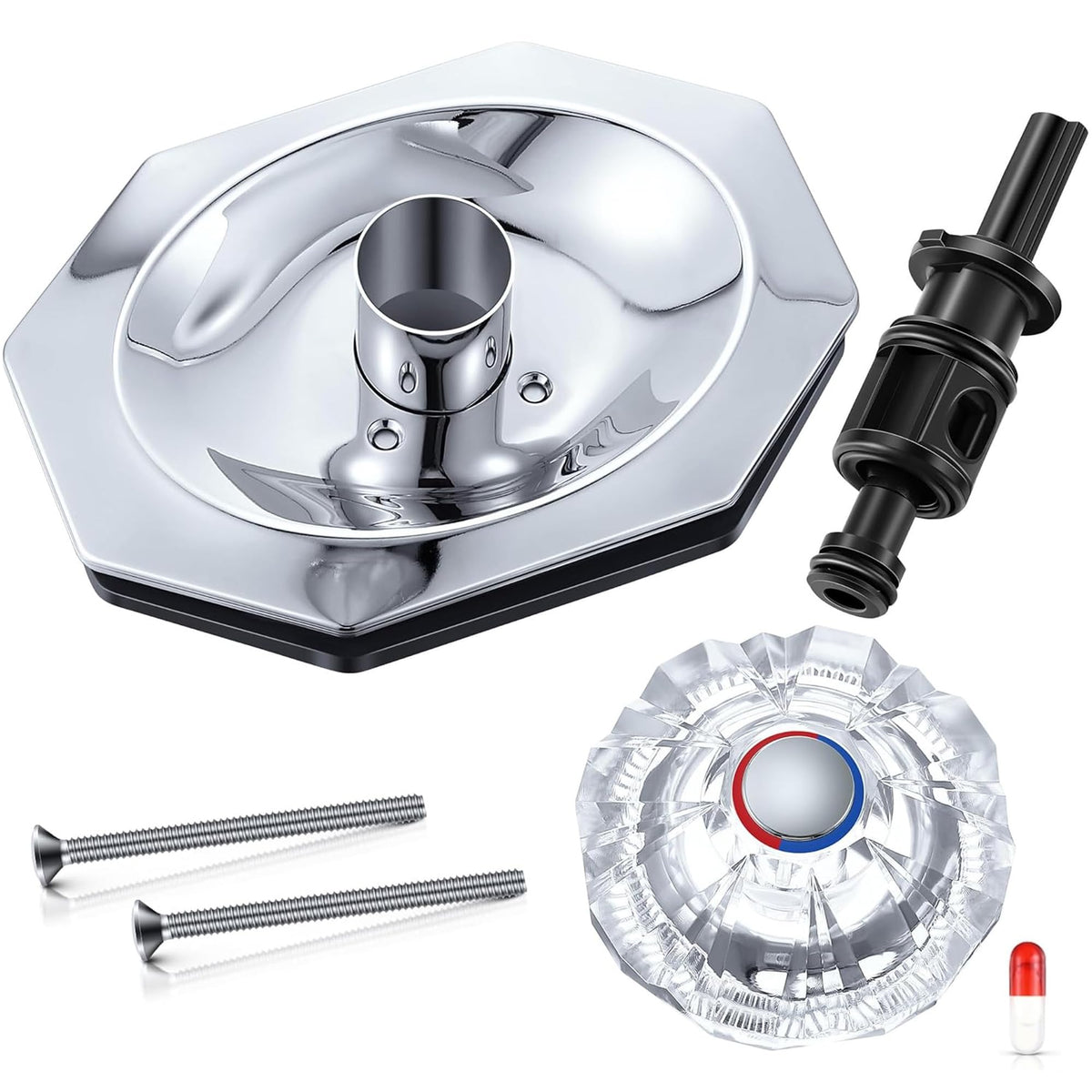Dreyoo Avante chrome trim kit front view for durable shower control.
