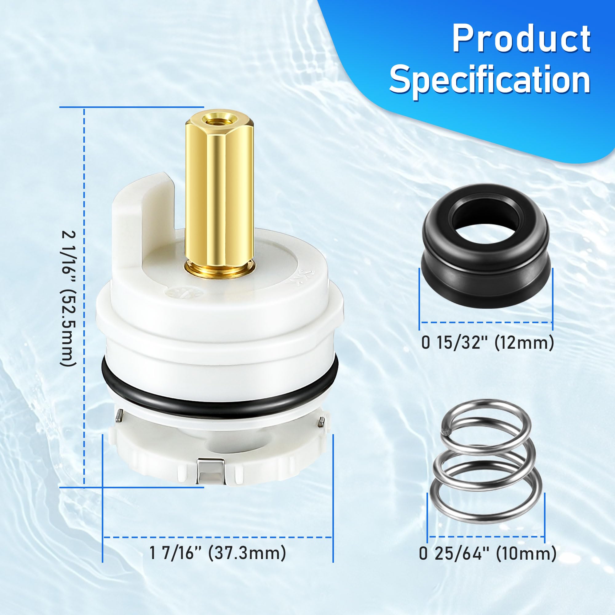 Dreyoo cartridge compatible with Danze and Glacier Bay single-handle faucets