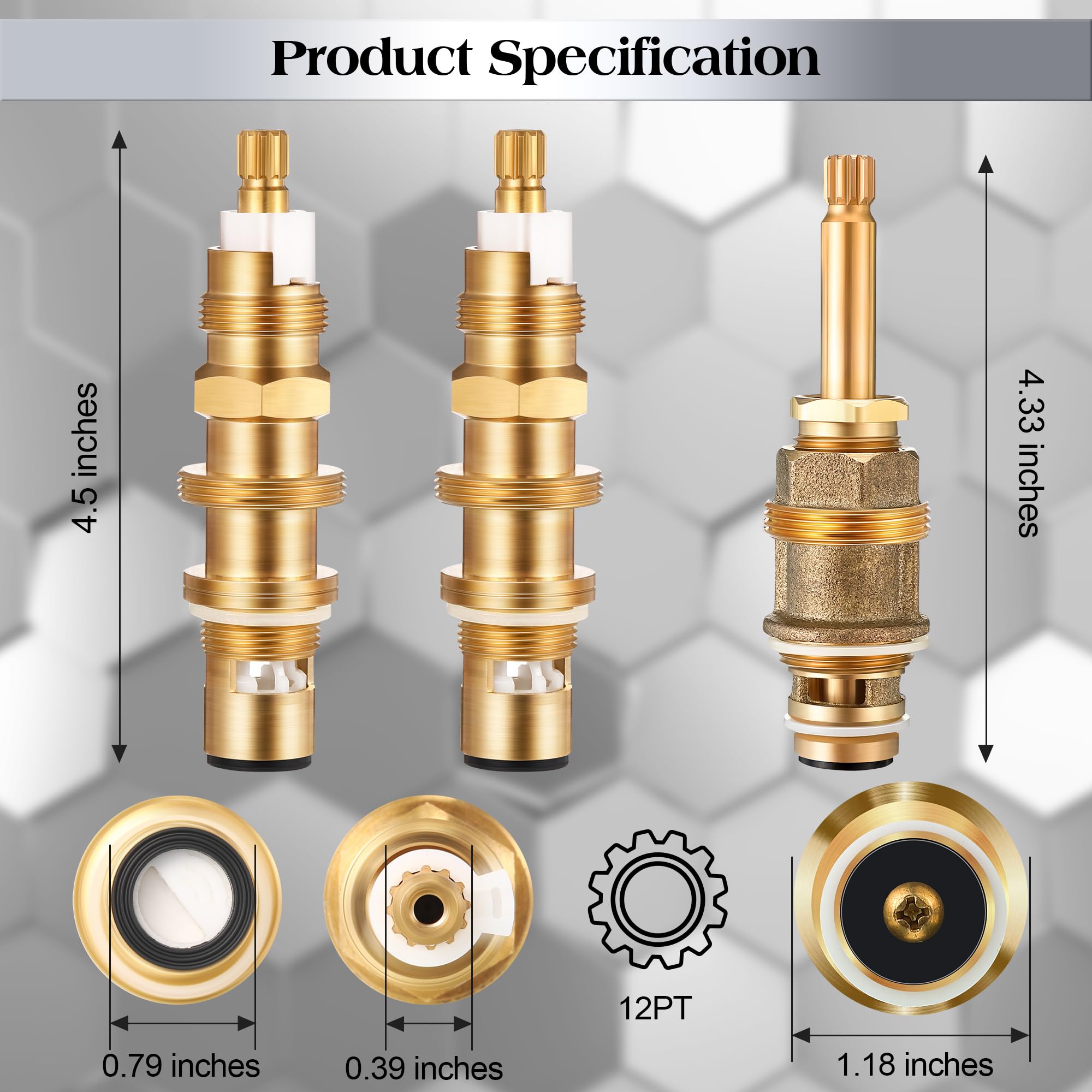 Dreyoo diverter stem 910-022 enabling tub-to-shower transitions with reliable operation.