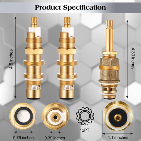 Dreyoo diverter stem 910-022 enabling tub-to-shower transitions with reliable operation.