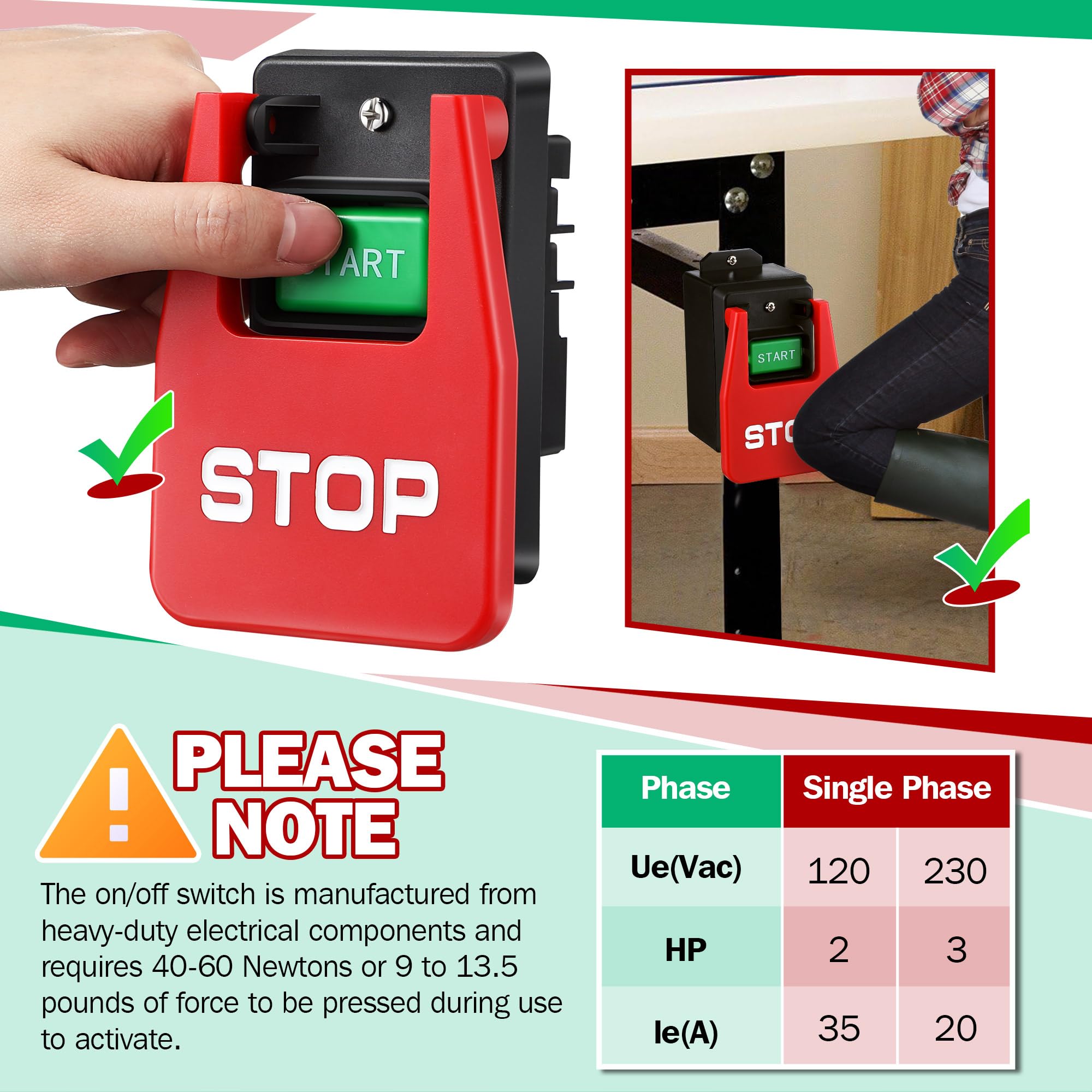 Dual voltage design on the Dreyoo switch for 120V and 230V setups.